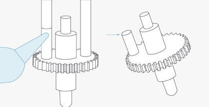 injection molding part in machine