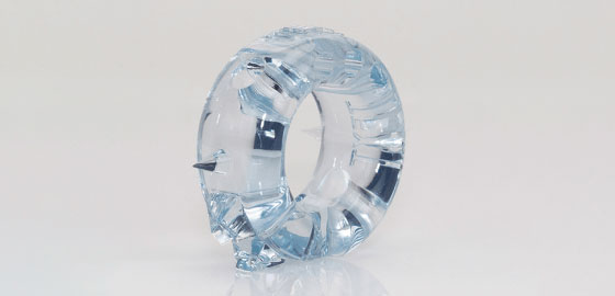 Round and clear 3D printed part