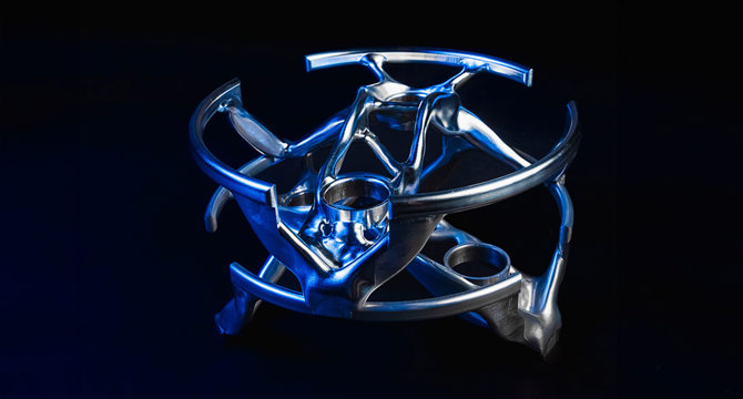 Black 3D printed part