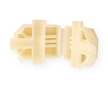 White 3d printed part