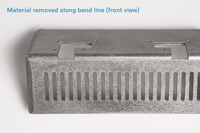 eliminating deformation is possible by extending the L-shape through the bend line