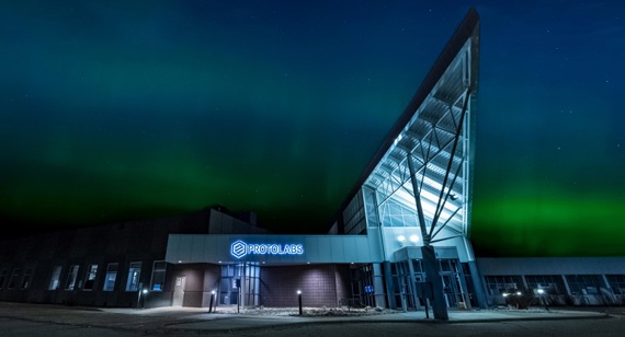 Vue aérienne d’une usine