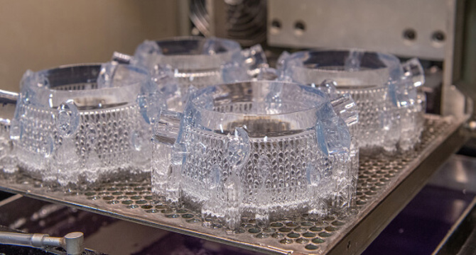 3D Printed ABS-like Translucent/Clear (WaterShed XC 11122) Part