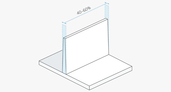 Uniform wall thickness in injection molding