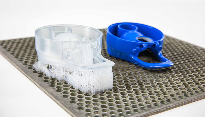 clear 3d printed part made from abs-like material
