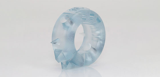 Clear 3D printed part