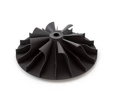 black mjf nylon part